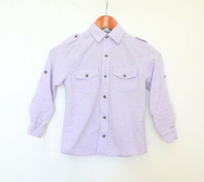 Paper Denim & Cloth Light Purple Button Collar Shirt Boys Small