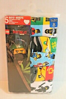 Boy Size 8 Lego Ninjago 5-Pair Pack Boy's Underwear Briefs Set NEW