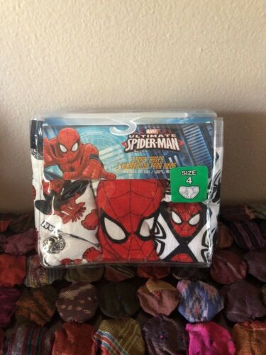 Boy's Marvel Amazing Spiderman Briefs 3 Pack New Size 4 SUPER CUTE