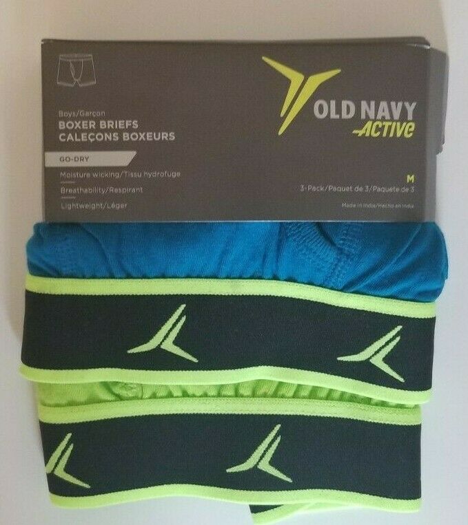 Old Navy Active Boys Boxer Briefs Green and Blue