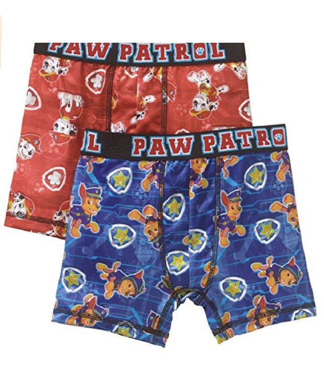 Paw Patrol Boy Boxer Briefs 2 PAIRS Moisture Wicking Stretch Fabric NWT Size 6 8