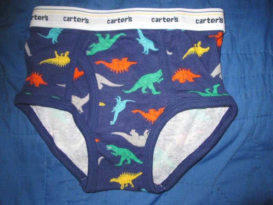 Carter boy's brief underwear-sz 6-7-navy w/ dinosaurs