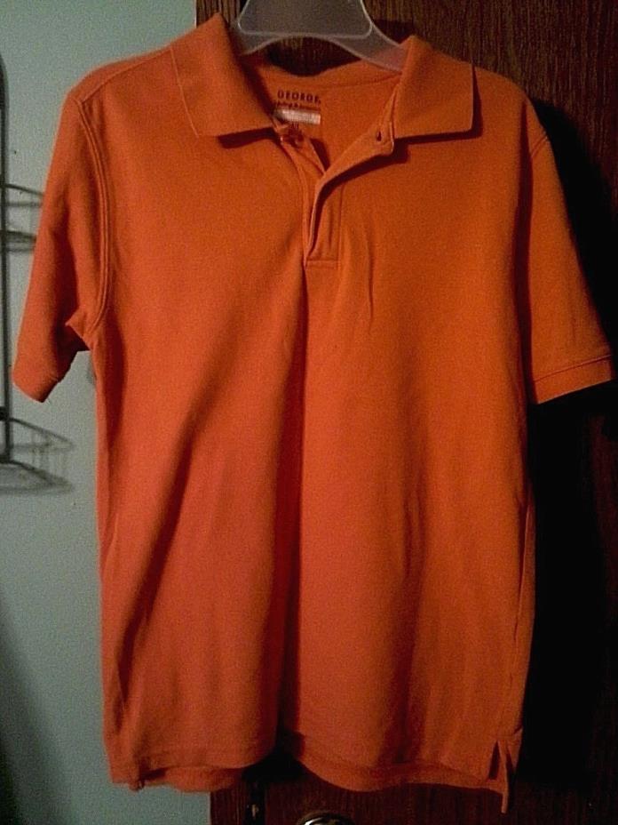 George boys orange short sleeve uniform shirt  size  L 10-12