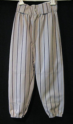 Wilson Youth A4282 Baseball Softball Pants Gray Pinstripe Medium XLarge