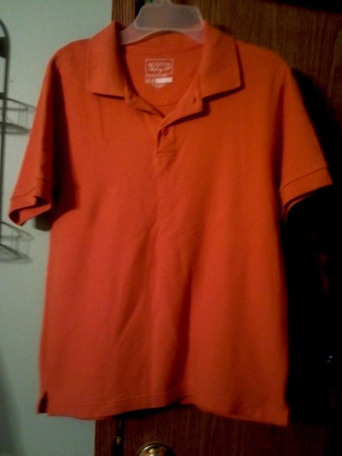 Austin Trading Co. boys uniform short sleeve orange shirt size L 10-12