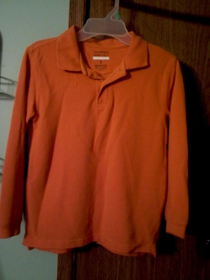 George boys long sleeve orange uniform shirts  size 8