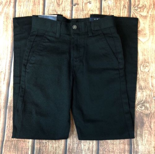 Chaps School Uniform Pants Boy’s Size 10 Slim Black Nwt Adjustable Waist