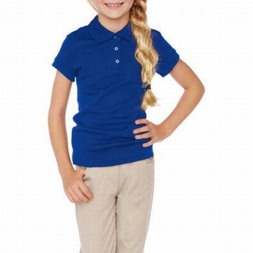 George Girls' School Uniforms Short Sleeve Polo Shirt Size Medium 7/8 #1227