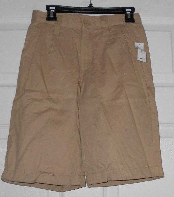 Old Navy Boys Khaki  Adjustable Waist pleated Front Uniform Shorts NWT Asst Size