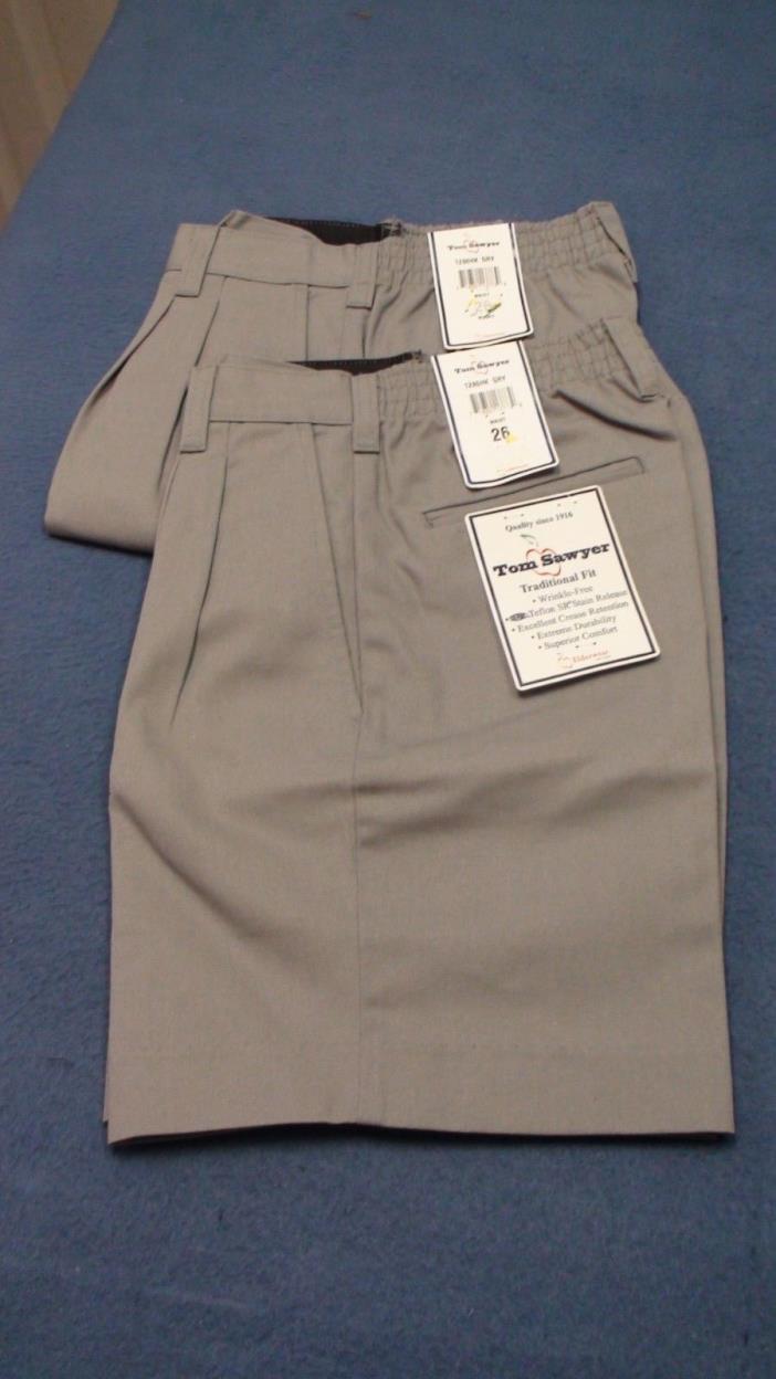 TOM SAWYER DRESS / UNIFORM SHORTS SCHOOL BOYS WAIST SIZE 26 HUSKY NWT 2 PAIR
