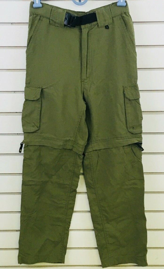 BSA Youth M Switchback Uniform Convertible Pants Olive Green Nylon Boy Scouts