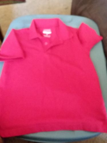 Boys red uniform short sleeve shirt