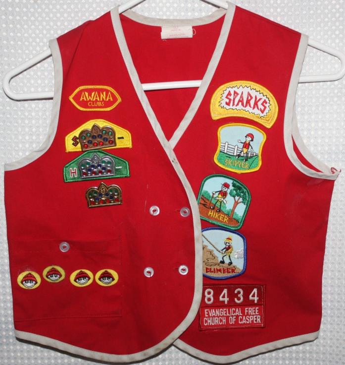 Awana Official Uniform Size L with Patches and Badges Vintage