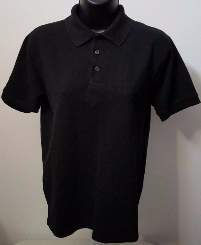 Authentic Galaxy Boys Black School Uniform Polo Shirt Size 16