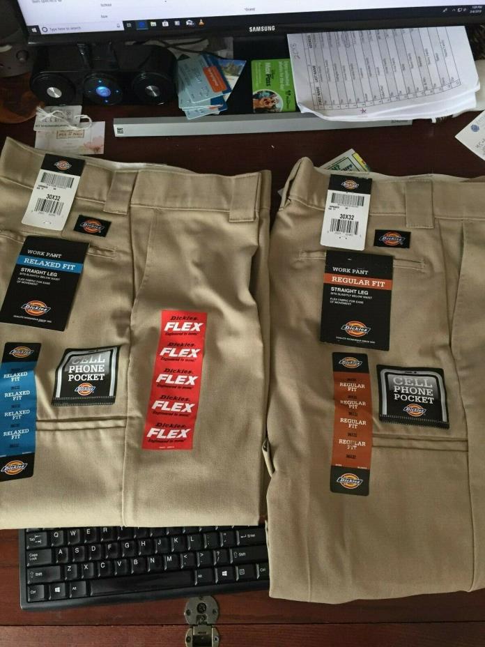 Dickies Brand Size 30wx32L boys school pants 2 pairs (NWT) 1/2off free ship