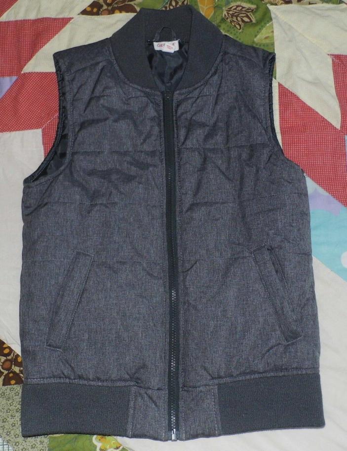 Boys Cat & Jack Sz Medium 8/10 Gray Insulated Jacket Vest