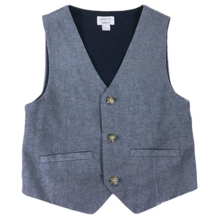 Gymboree Dressed Up 2017 Family Brunch Easter Chambray Vest Boys Small (5-6)
