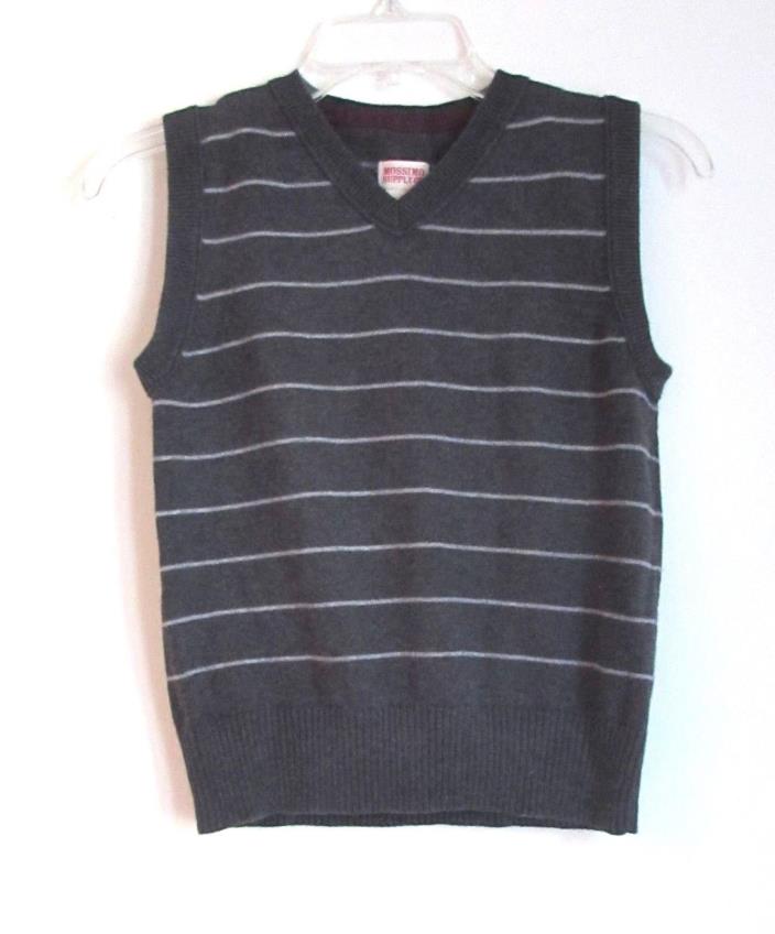 Boys' MOSSIMO SUPPLY CO. gray striped v-neck sleeveless sweater vest size M