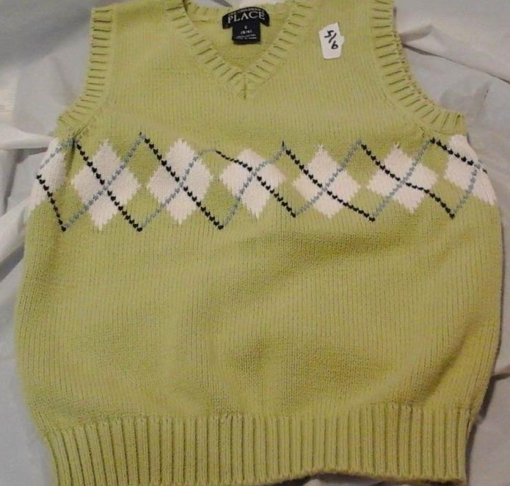 The Childresns Place Boys Lime Sweater Vest SZ 5/6