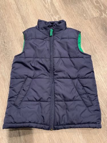 Boys Lands End Puffer Vest Sz 4 Small Blue