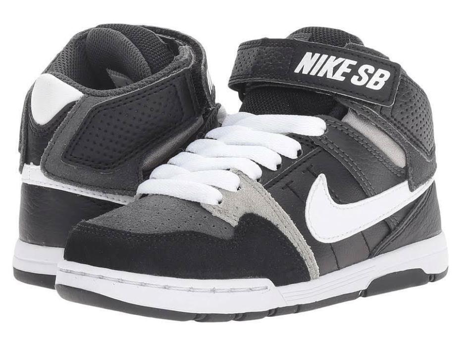 Nike Mogan Mid 2 JR B  SB Shoes Size 5Y & 6Y # 645025 006 Black White Grey