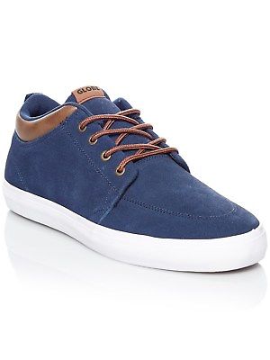 Kids Globe Boys GS CHUKKA Low Top Lace Up Fashion, Navy Suede, Size 3 KIds