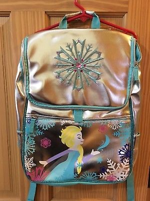 Disney Store Frozen Elsa Backpack School Bag Girls snowflake New