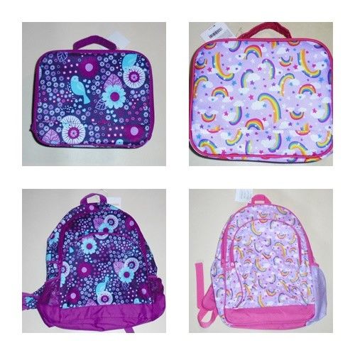 Gymboree Girls Backpack Lunchbox Rainbow Birds & Flowers NWT