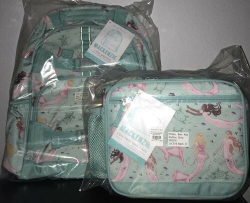 Pottery Barn Kids New Nwt Large Backpack Cold Pack Lunch Bag Mermaid