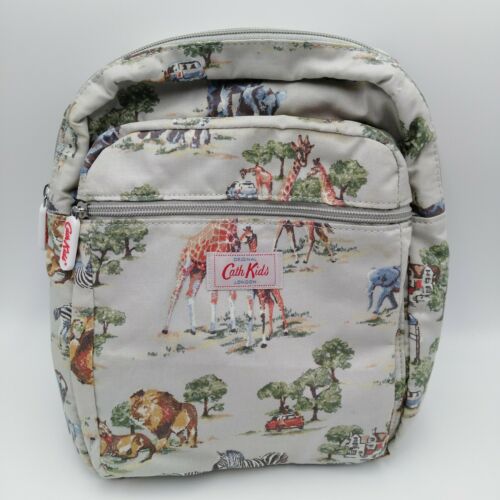 Cath Kidston Kids Mini Rucksack Backpack Safari Animals Khaki Children Purse