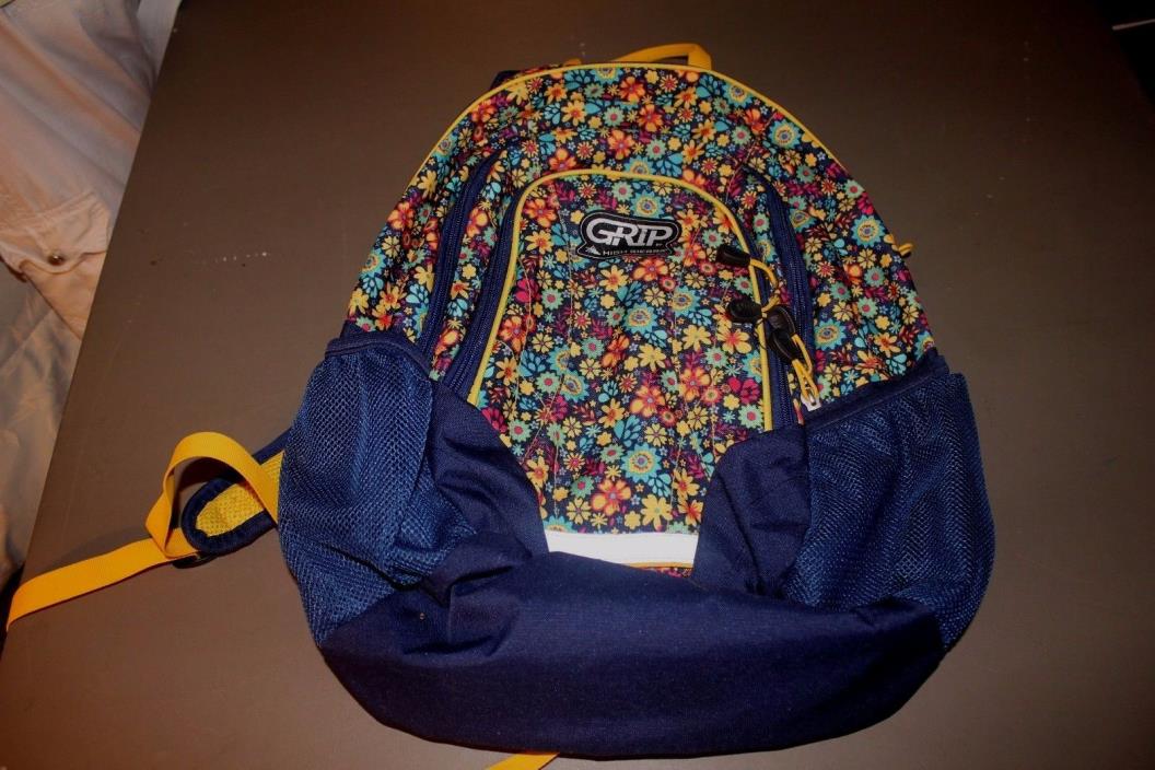 Grip High Sierra Floral & Navy & Yellow Book Bag
