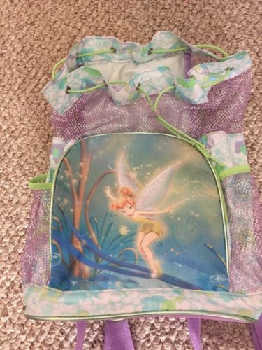 Disney Store Tinkerbell Fairies Swim Bag Backpack EUC