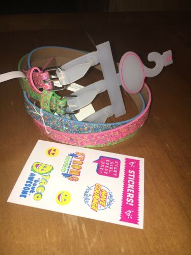 Beautiful Sz S 6 6x Candy Colored Lot 3 Belts Nwt + Justice Stickers  Easter