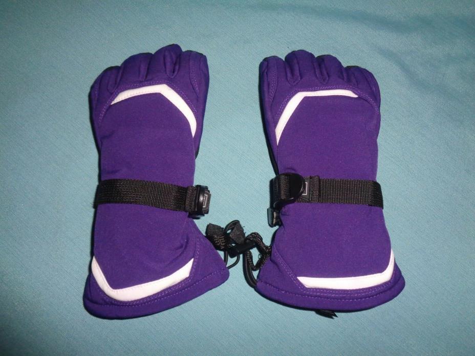 NICE REI Youth Girls Boys Purple Black White Gloves Size Small S (8) EXCELLENT