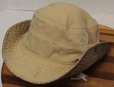 YOUTH GIRLS REI BUSH/BOONIE HAT SIZE 4Y-7Y TAN CHIN CINCH VERY GOOD CONDITION