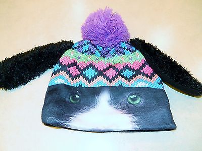 Justice Bunny Rabbit Winter Hat Cap with Ears Very Soft NWT
