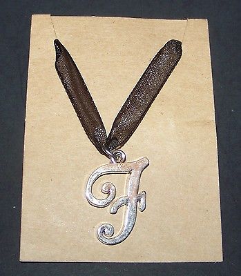 Letter F Personalized Charm Necklace Initial F