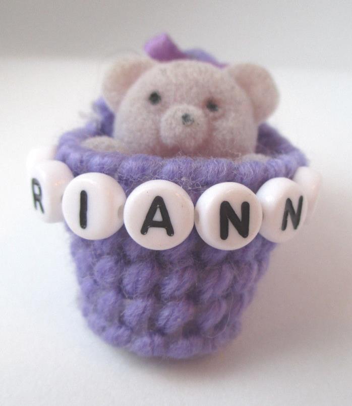 Personalized teddy bear pin with the name BRIANNE-new-handmade