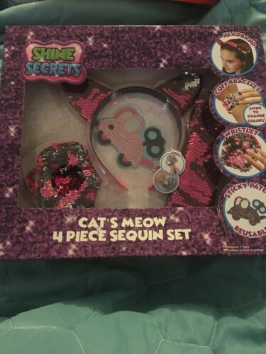 Shine Secrets Cats Meow 4 Pieces Sequin Set Gift Idea