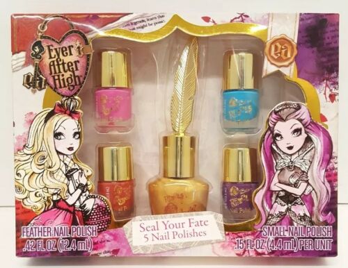 Ever After High Pretty Nail Polish Feather Kit Pink Purple Blue Fashion Beauty