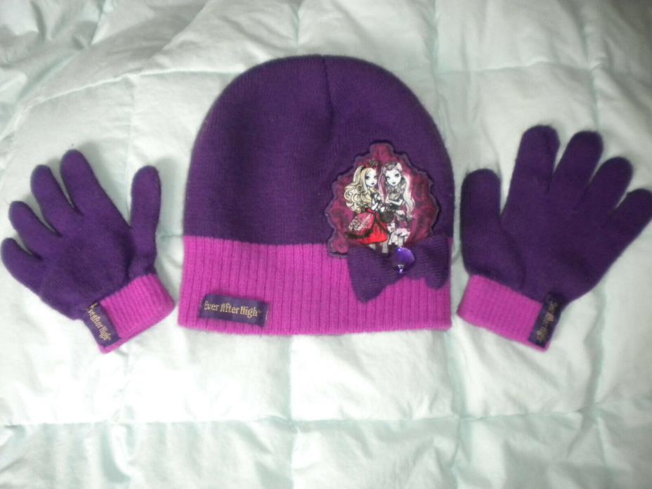 Ever After High Hat and Gloves, Purple and Pink    ~ Cute ~