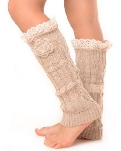 New Kids Knit Leg Warmers Boot Socks Tan
