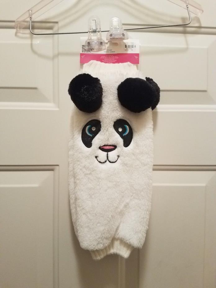 JUSTICE Girls White Panda Leg Warmers - NEW WITH TAGS