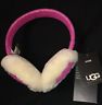 NWT! UGG Kids Metallic Pink Genuine Shearling Earmuffs Earwarmers MSRP $65.00