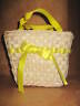 Basket Woven Purse Yellow Polka Dot Easter Springtime Spring Handbag Bag