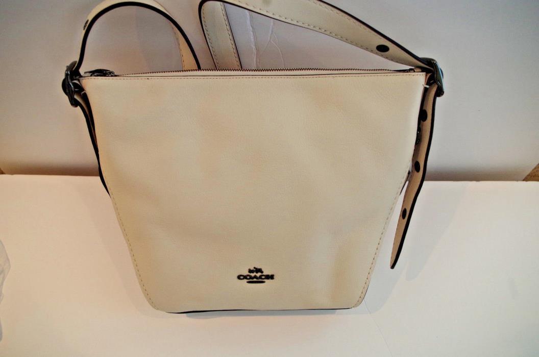 Coach white leather small duffle - NEW