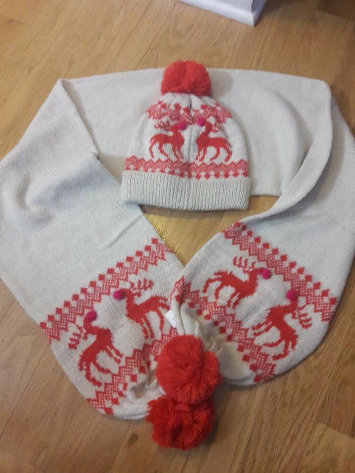 Johnnie B Boden  Girl's Winter Festive Scarf And Hat Set NWOT. Choose size