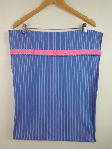 Ivivva Village Chill Scarf O/S Parallel Stripe Rulu Pink Blue Snaps Adjustable