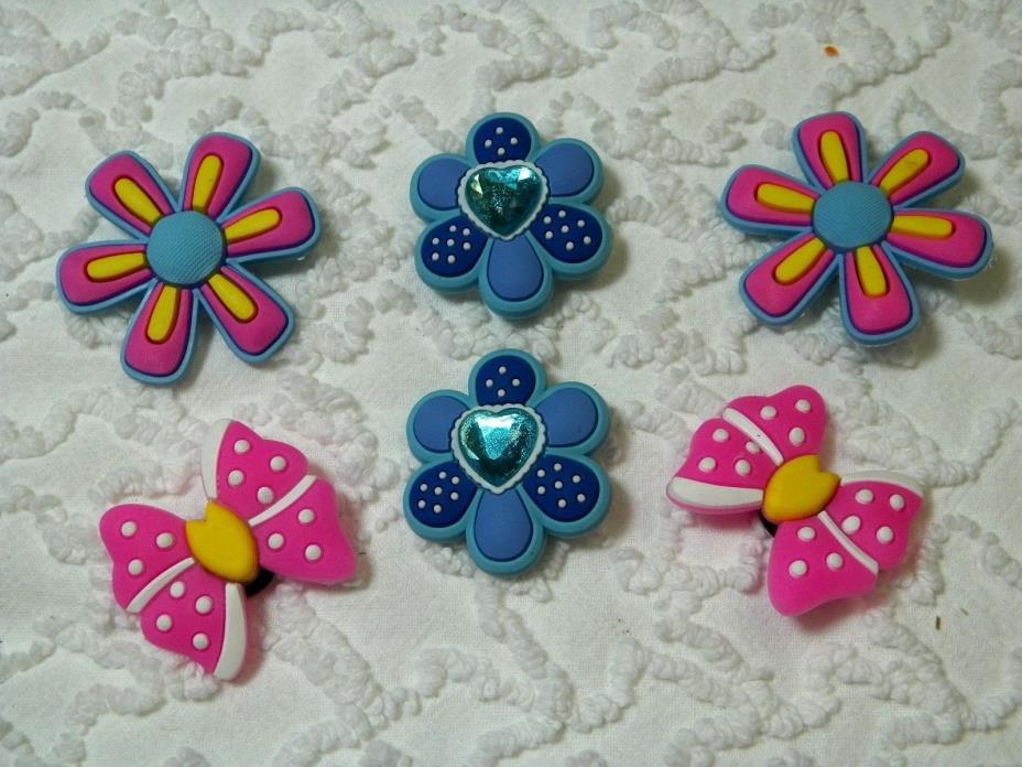 Croc Clog  Flowers & Bows Plug Shoe Charms Will Fit Other Brands Shoes C 586