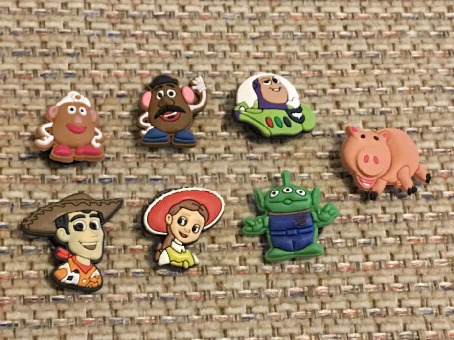 7 Shoe Charms Toy Story Accessories fits Crocs Jibbitz Bracelets